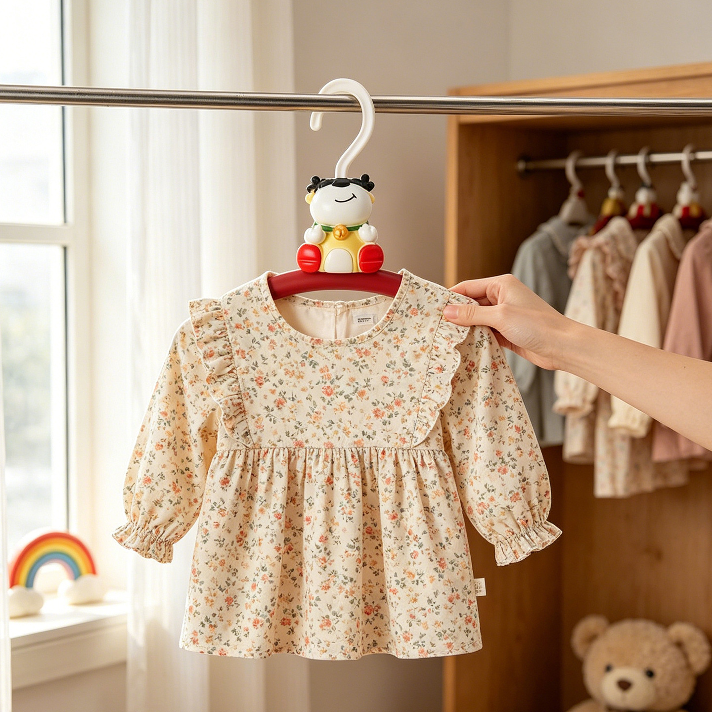Plastic hanger with cartoon design
