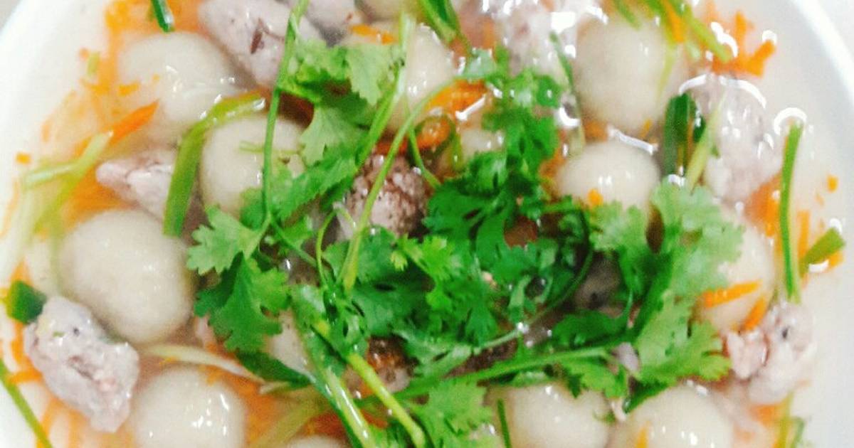 Soup khoai tây viên