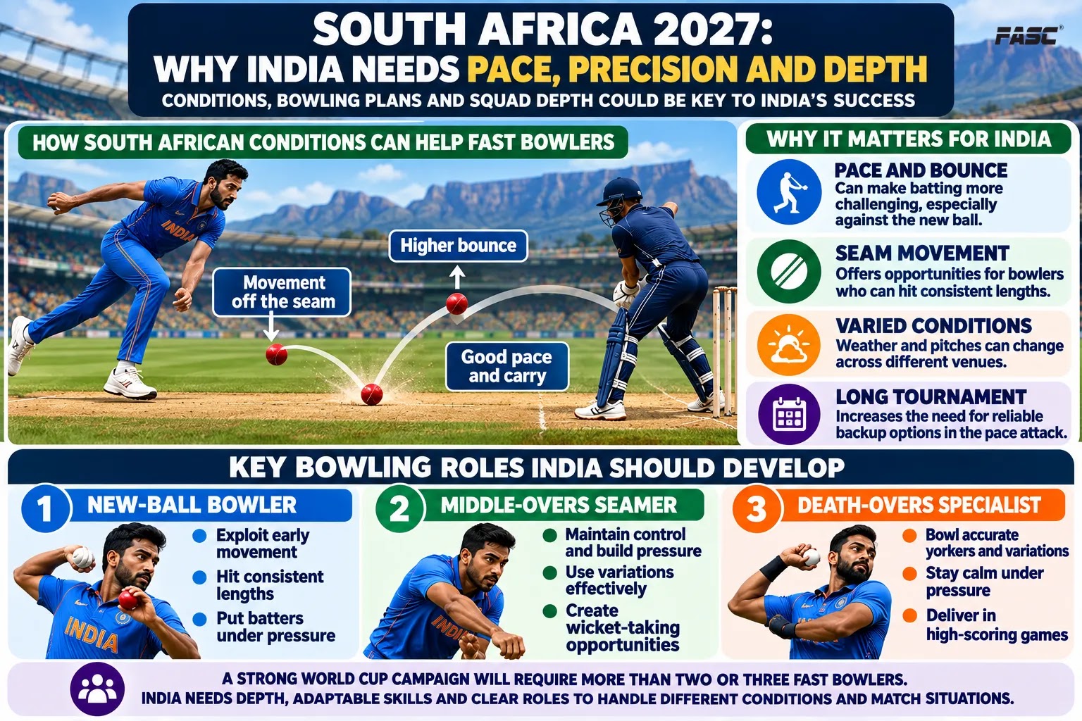 South Africa 2027: Why India needs Pace, Precision and Depth