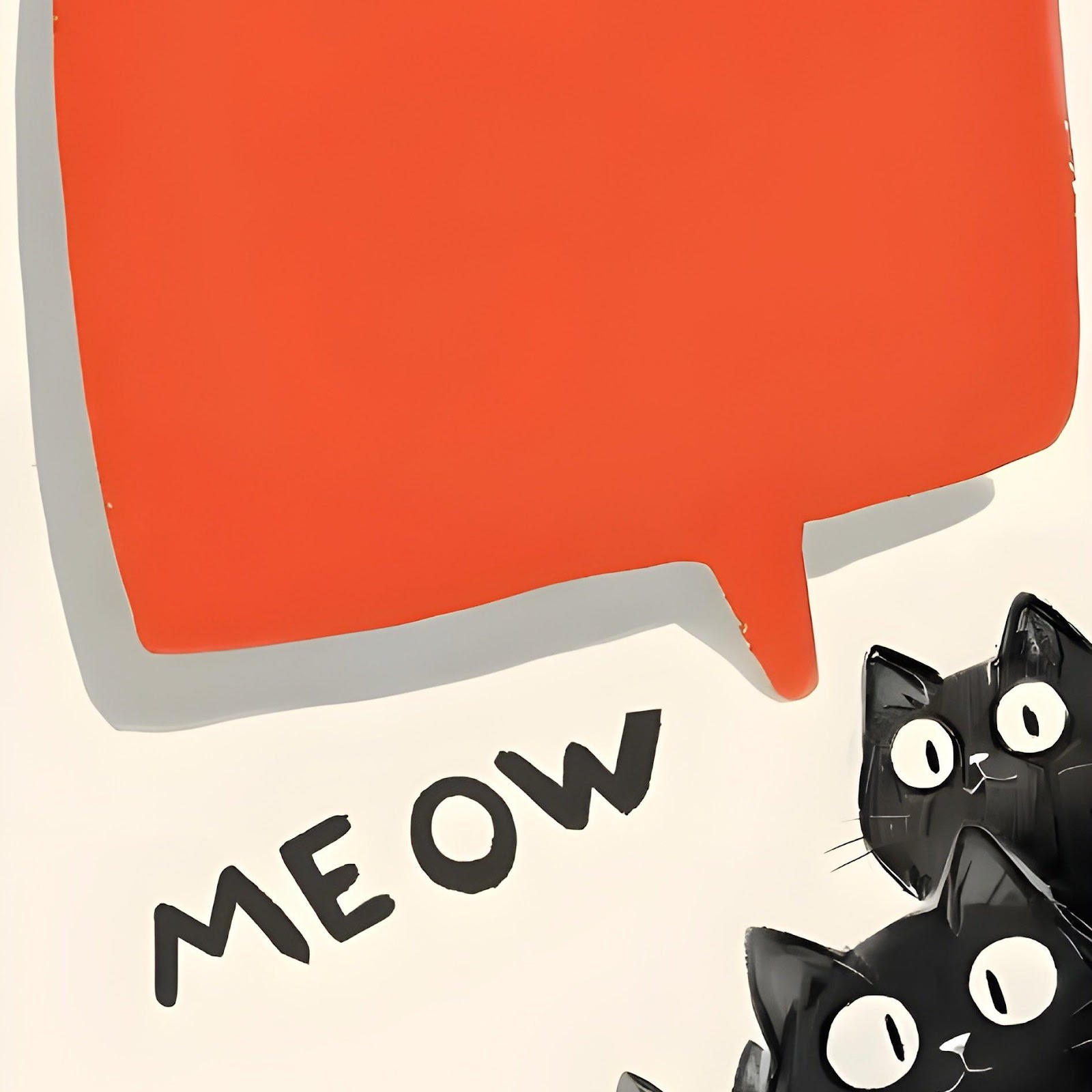 Download Clustered Black Cats With Speech Bubble 2K iPhone