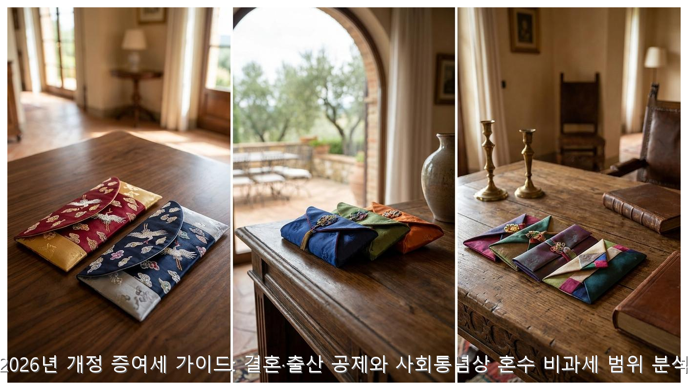 2026년 개정 증여세 가이드: 결혼·출산 공제와 사회통념상 혼수 비과세 범위 분석 핵심 안내 및 분석 인포그래픽 (5)