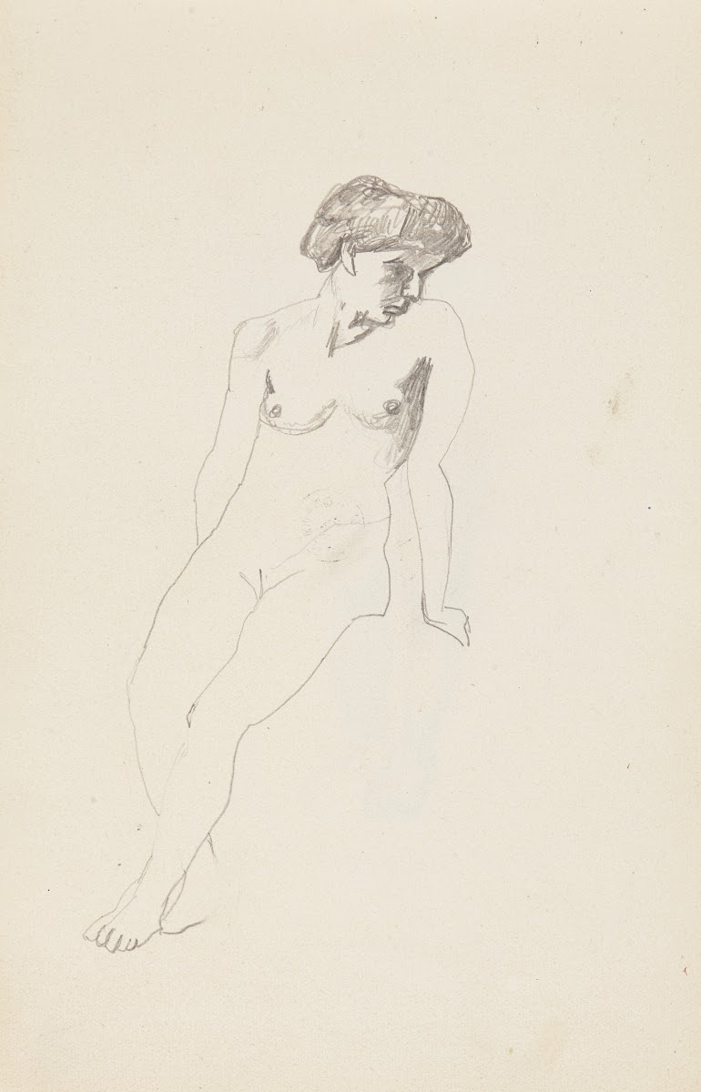 akt siedzącej kobiety 1908