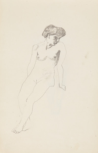 akt siedzącej kobiety 1908