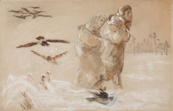 Anhelli and Ellenai en Route  Sketch Inspired by the Poem Anhelli by Juliusz Sło