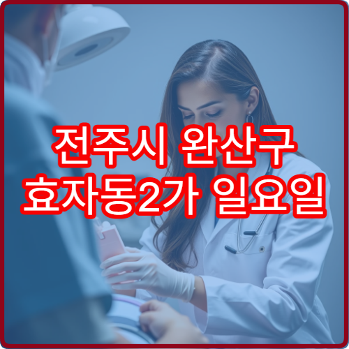 전주시 완산구 효자동2가 일요일 진료 소아청소년과 아이 감기 진료