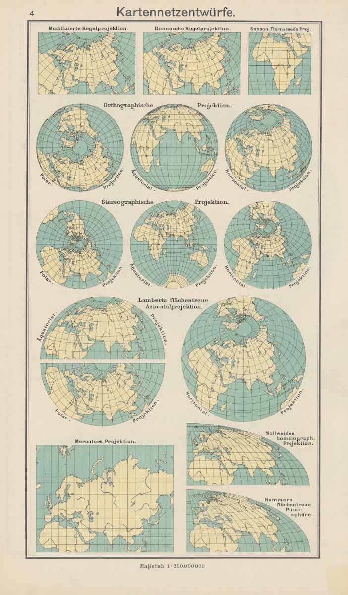 Kartennetzentwürfe 1930