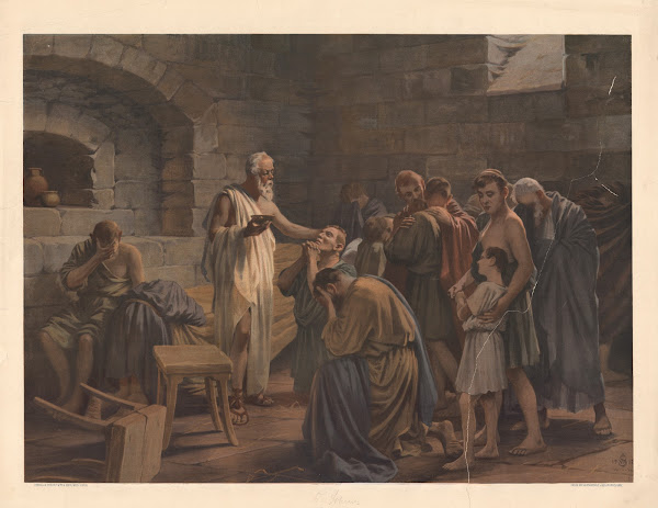 Socrates in prison 1920
