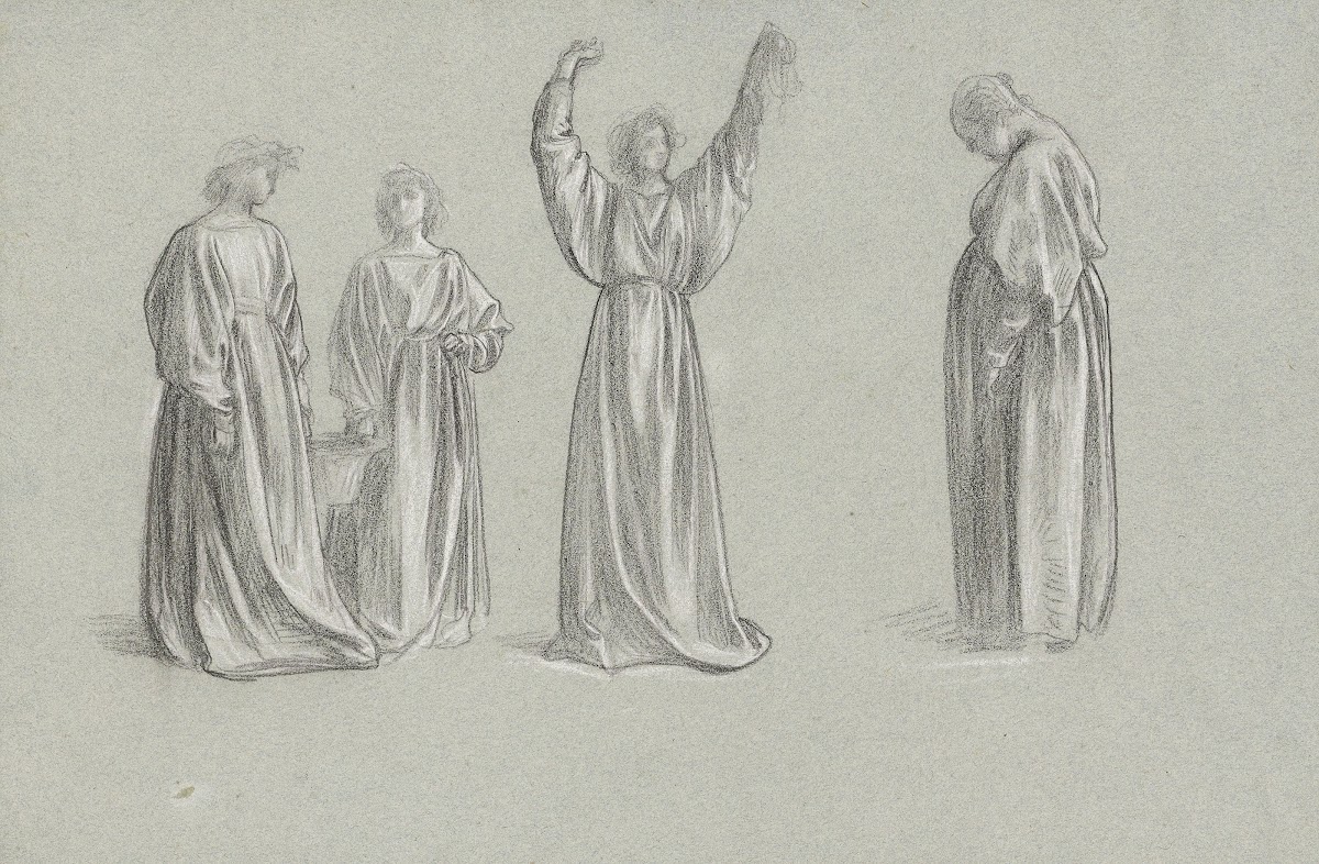 A sheet of studies for Romola Monna Brigidas conversion