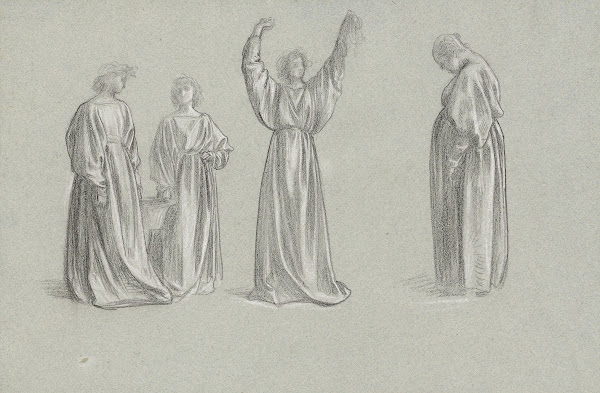 A sheet of studies for Romola Monna Brigidas conversion