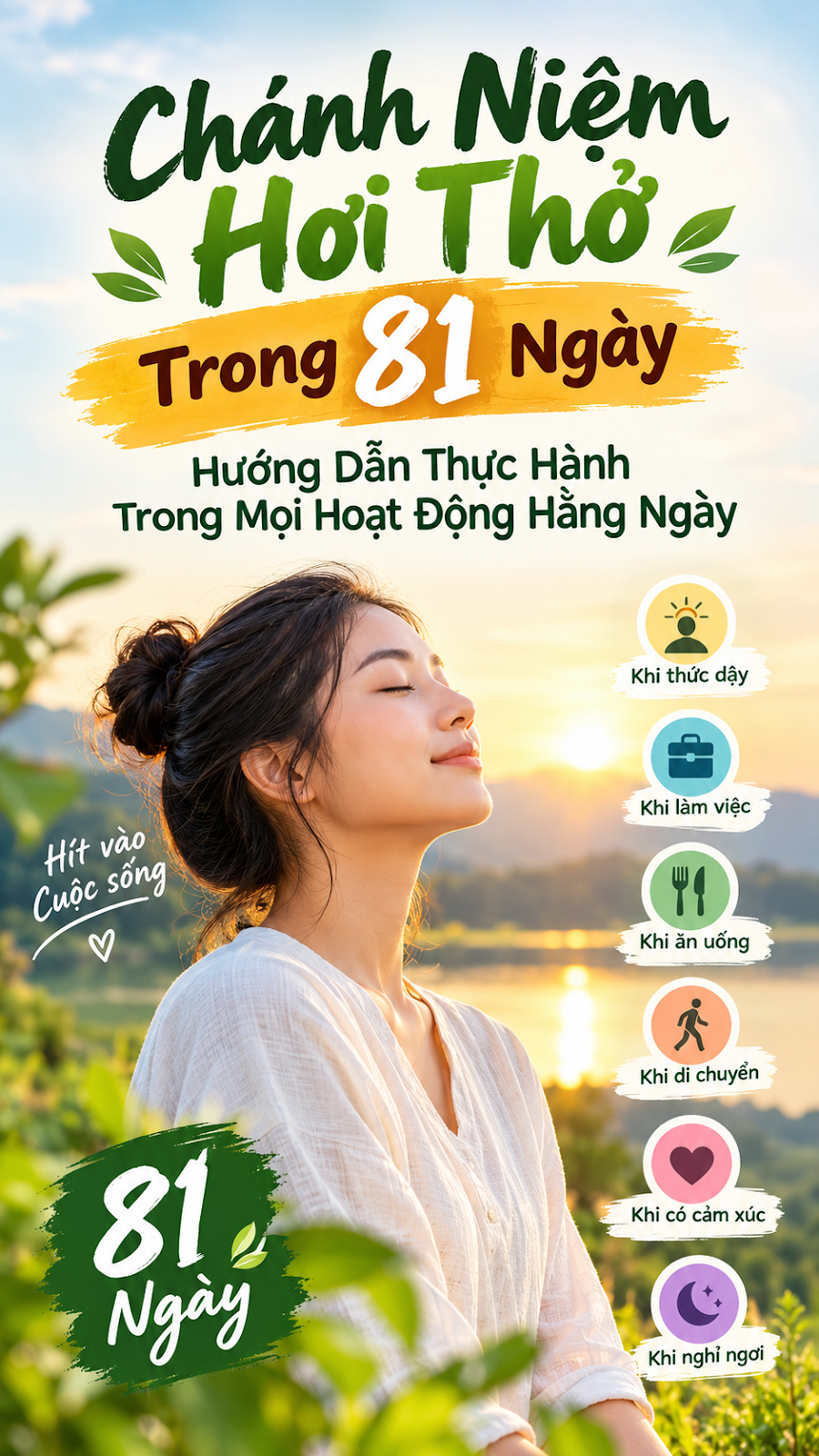Chánh Niệm Hơi Thở Trong 81 Ngày: Hướng Dẫn Thực Hành Trong Mọi Hoạt Động Hằng Ngày