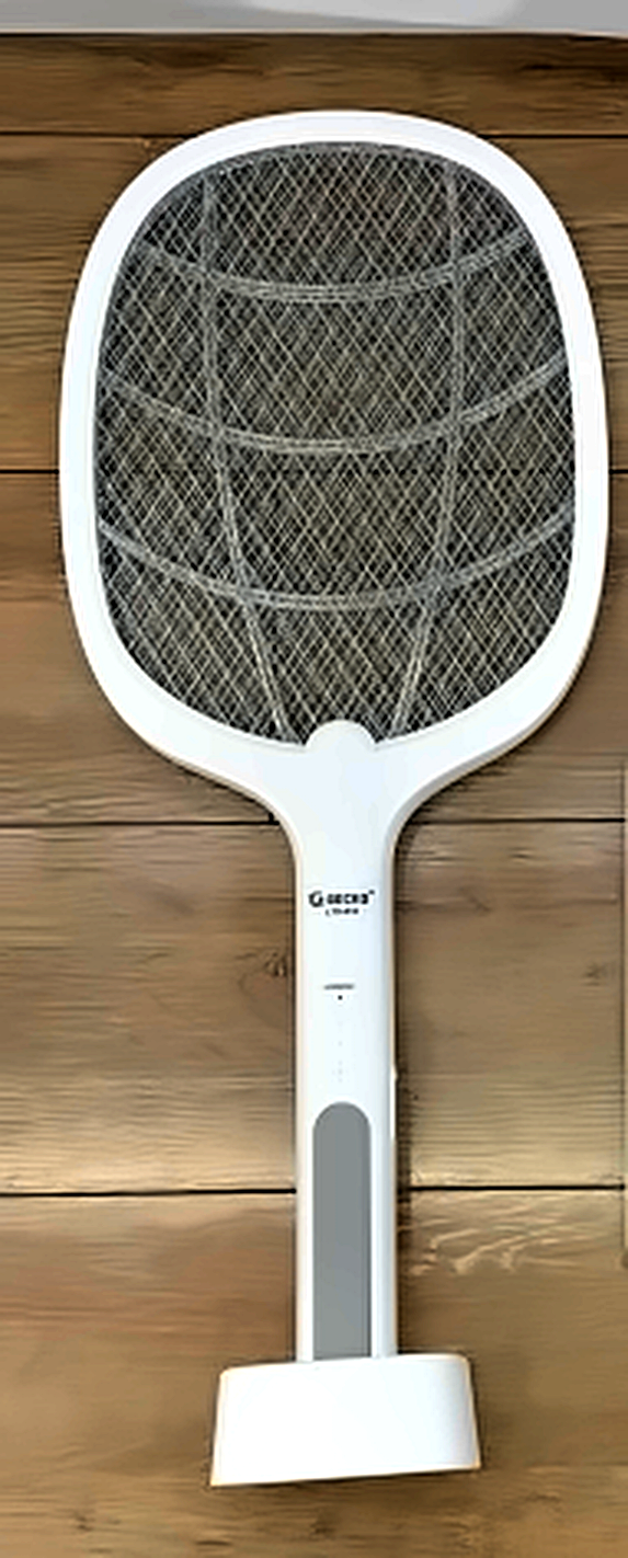Raqueta Mata Insectos Eléctrica Blanca
