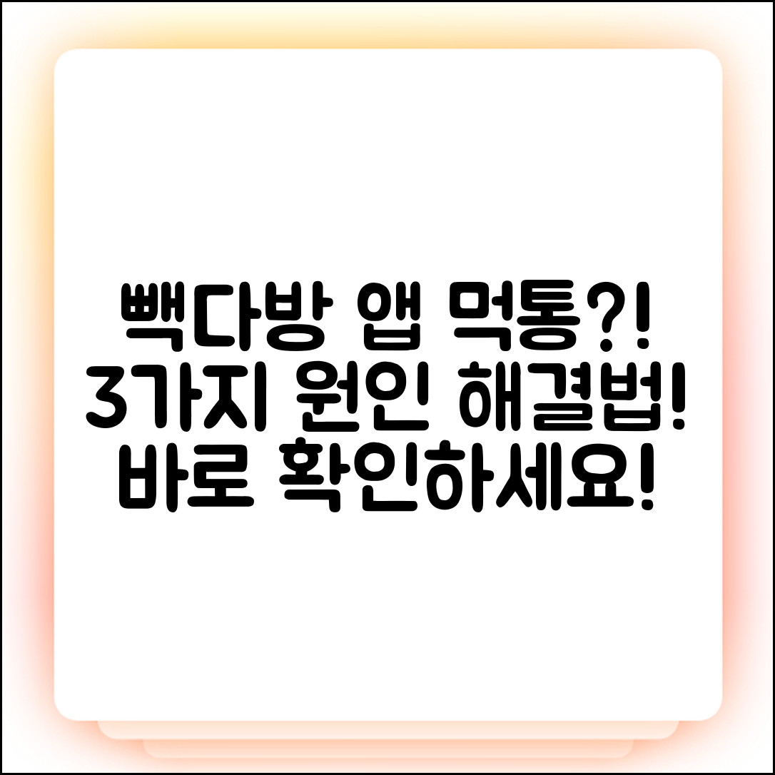 빽다방 앱 오류, 3가지 원인과 해결법!