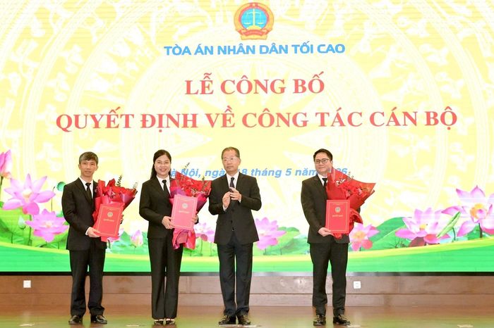 Công bố 3 lãnh đạo cấp Vụ Tòa án nhân dân tối cao - Báo Công Lý