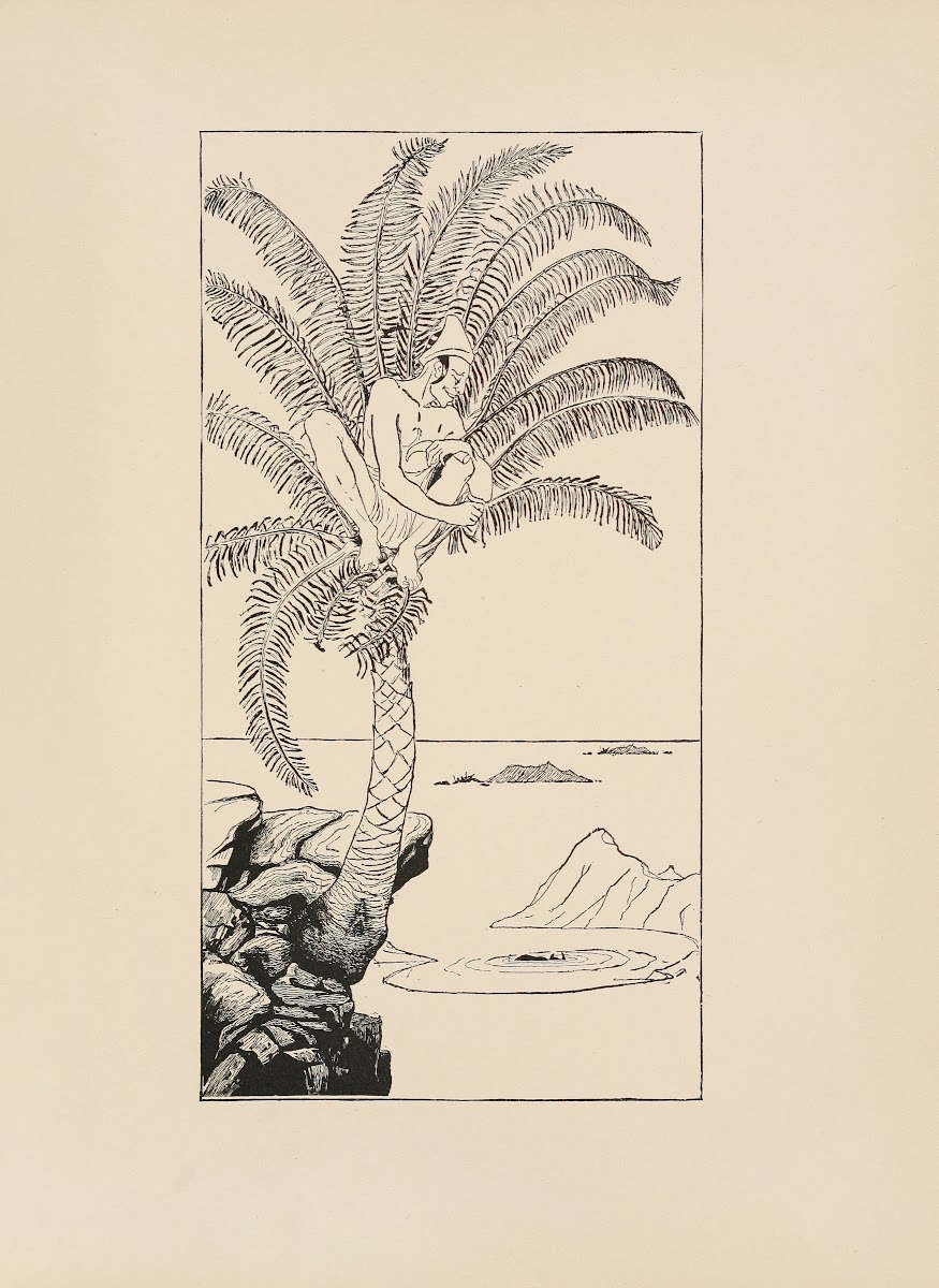 Parsee sitting in his palm tree 1902