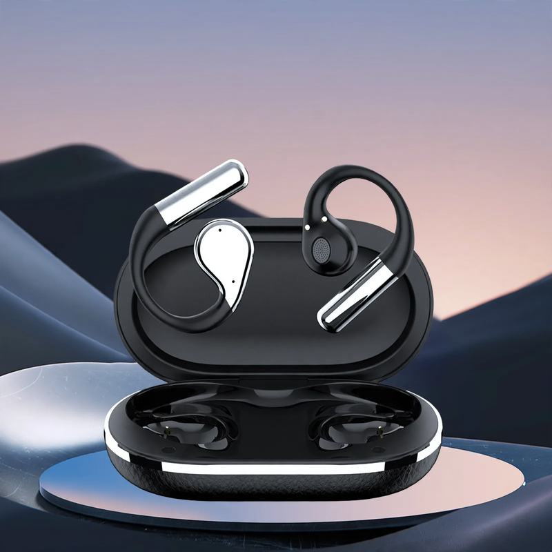 Open Bluetooth headphones with LCD display