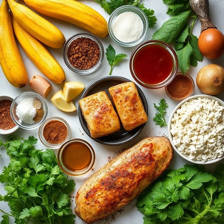 Ingredients for Cuban Mojo Roasted Plantains Recipe for Easy Side Dish – Quick & Flavorful