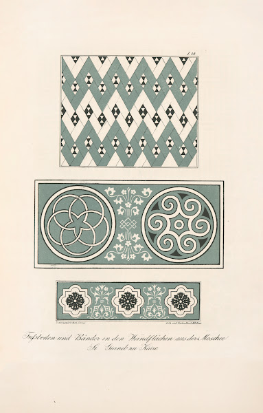 Fufsboden und Bänder in den Wandflächen aus der Moschee Si Gianeb zu Kairo 1842