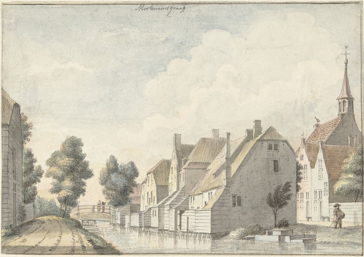Het dorp Molenaarsgraaf in de Alblasserwaard 1761   1828