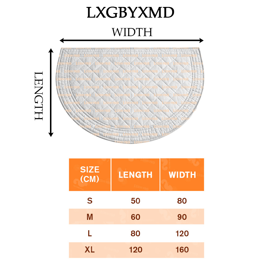 Diamond Quilted Half Round Doormat