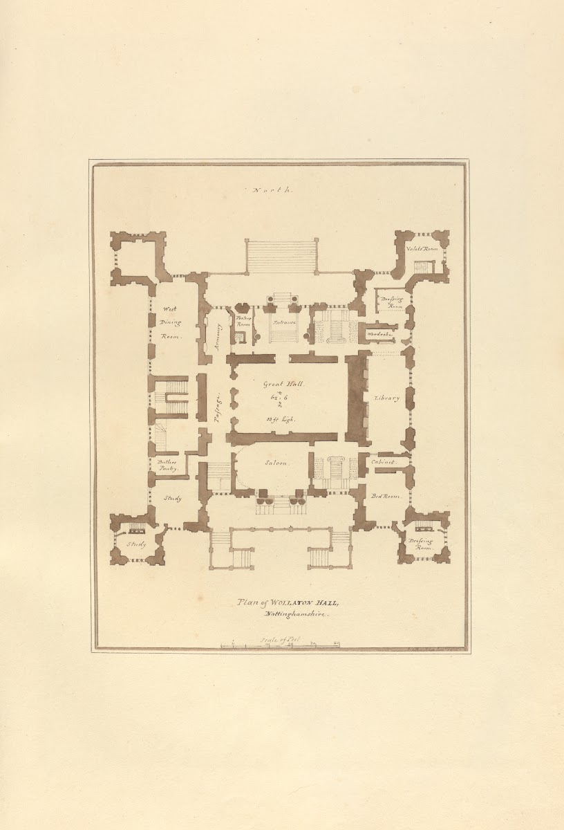 Plan of Wollaton Hall Notthinghamshire 1811