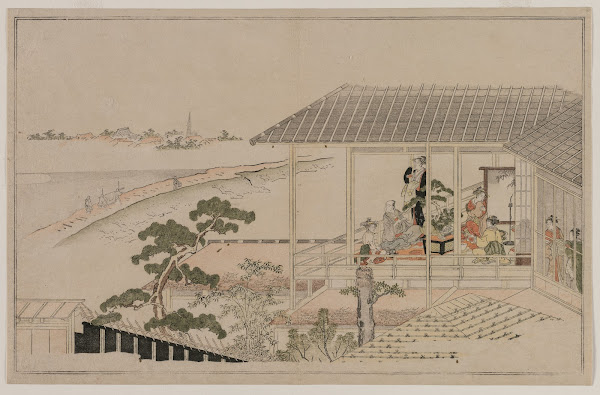 Moonrise Over the Nihon Embankment and the Yoshiwara 1790