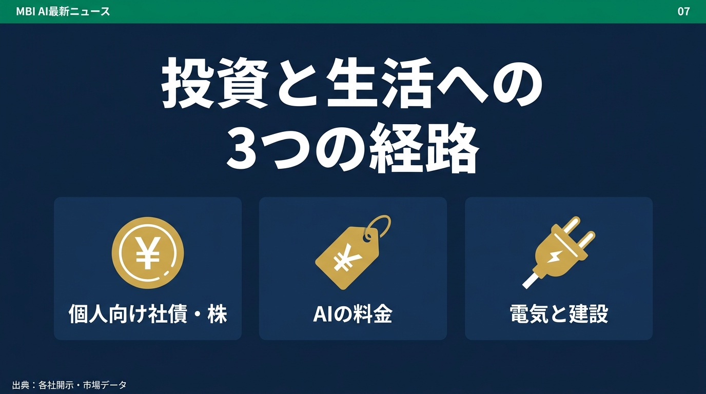 スライド07 投資と生活への3つの経路