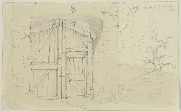 Wooden gate in Seckbach 1841