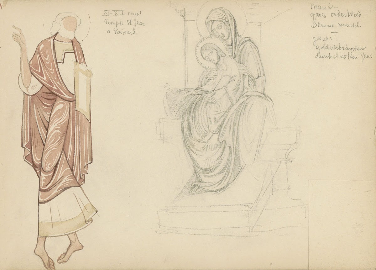 Muurschilderingen in het Baptisterium van Sint Johannes te Poitiers 1869   1925
