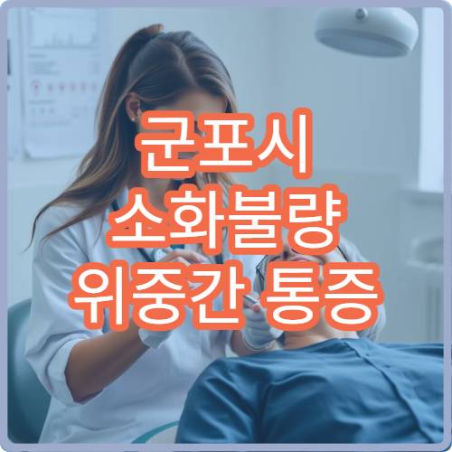 군포시 소화불량 위중간 통증 이상 증상 소화기내과 정밀 검진 병원