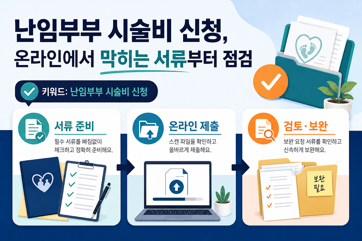 난임부부 시술비 신청 확인 절차 체크리스트