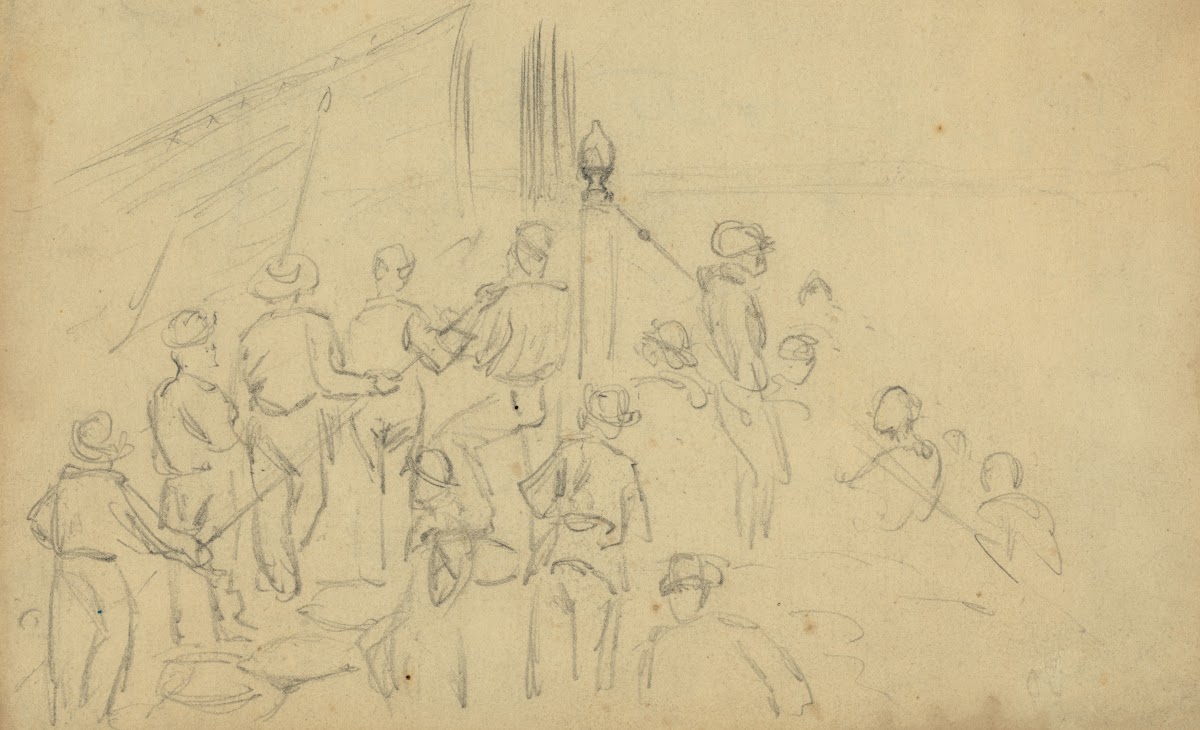 Roustabouts singing as the boat leaves the dock 1860 1865