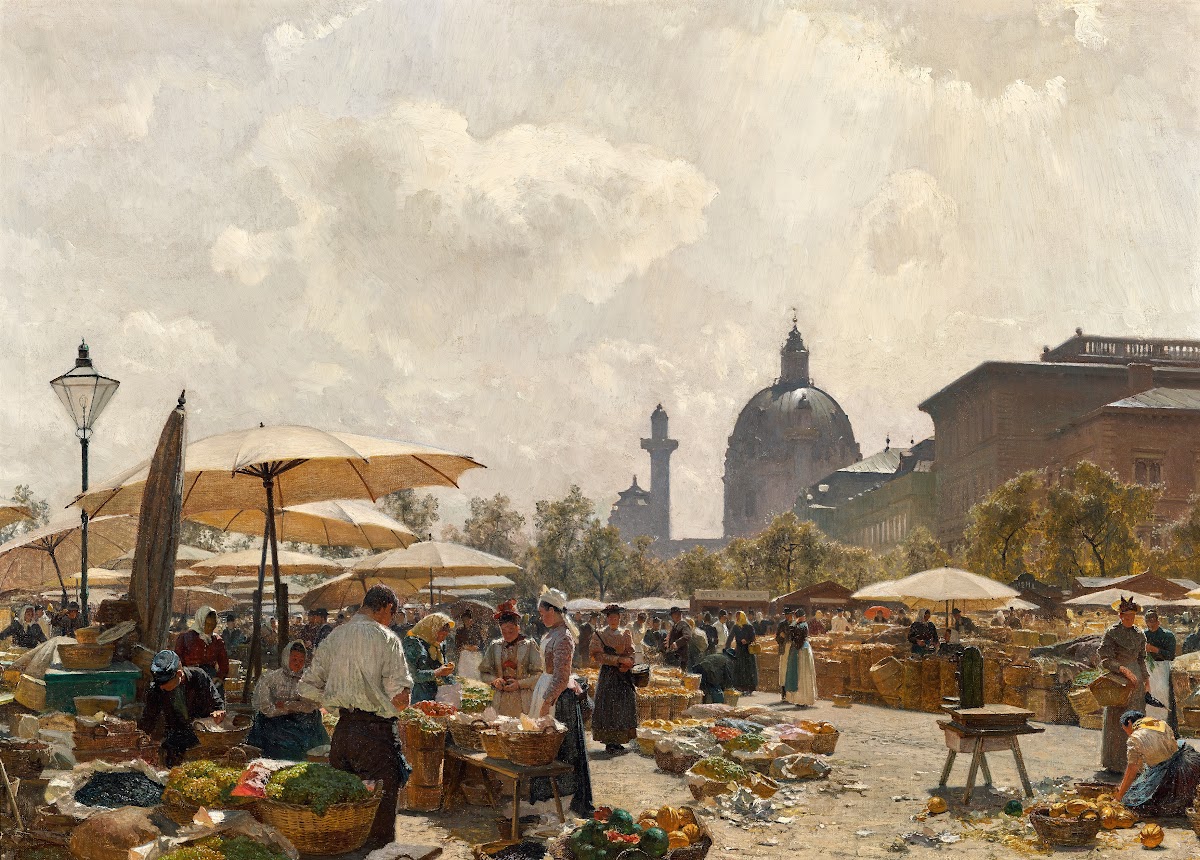 Der Naschmarkt in Wien 1894