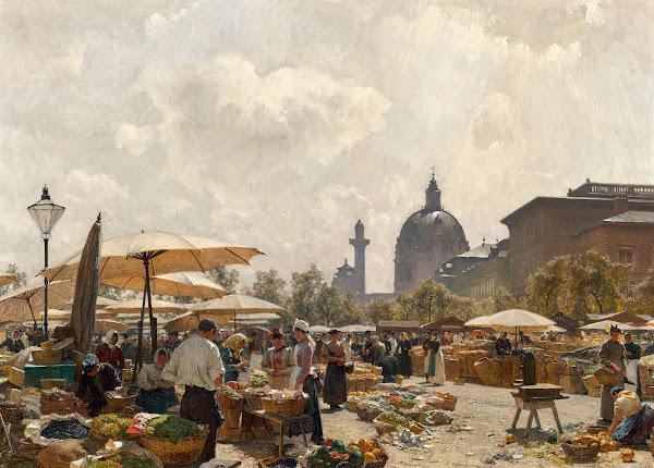 Der Naschmarkt in Wien 1894