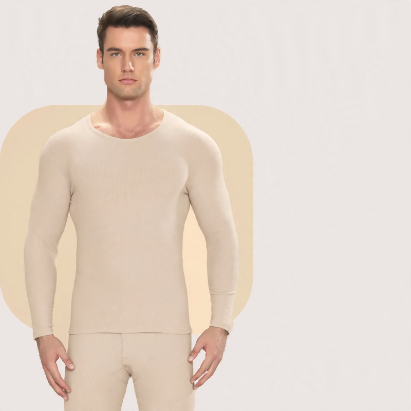 Men's Thermal Top, Cashmere-Silk Blend, Lined