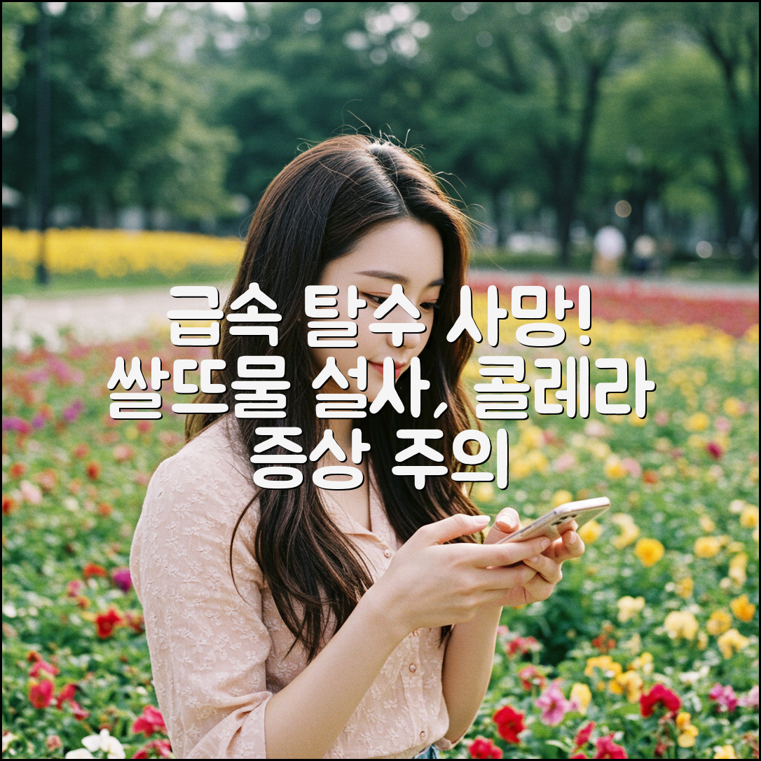 콜레라 증상: 쌀뜨물 설사, 1시간 내 급속 탈수 사망!