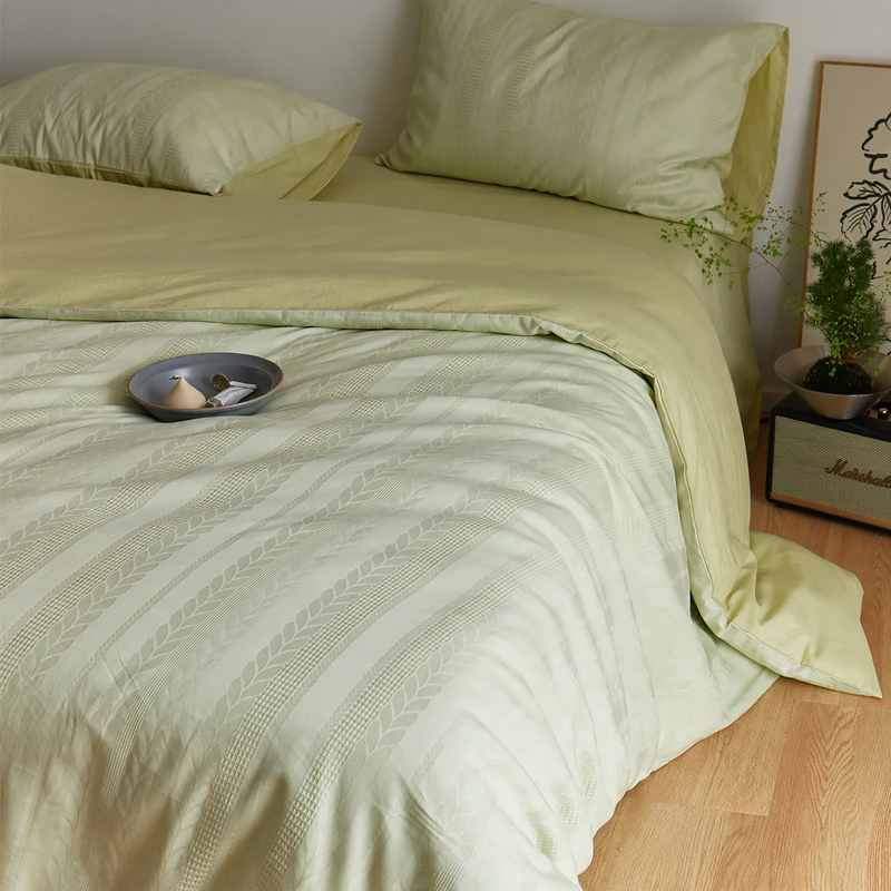 Cotton Bedding Set, 4-piece, Jacquard Pattern