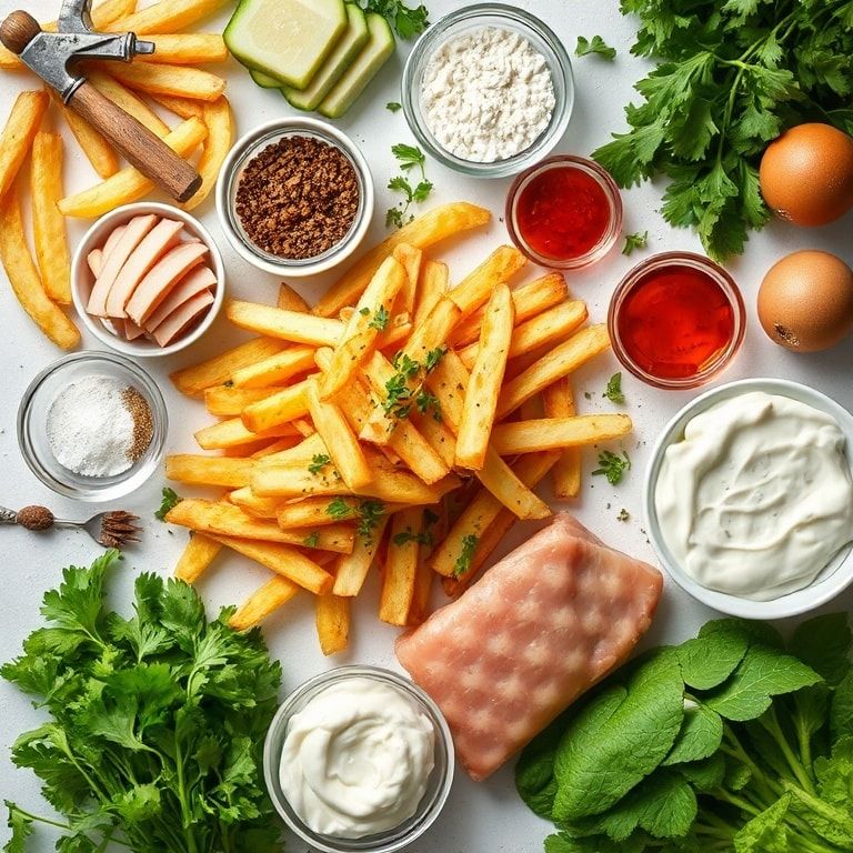 Ingredients for Loaded Greek Fries: Crispy, Creamy, and Totally Customizable – Quick Homemade Snack
