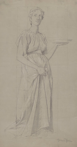 Woman in a Tunic Holding a Plate in Her Left Hand 1908