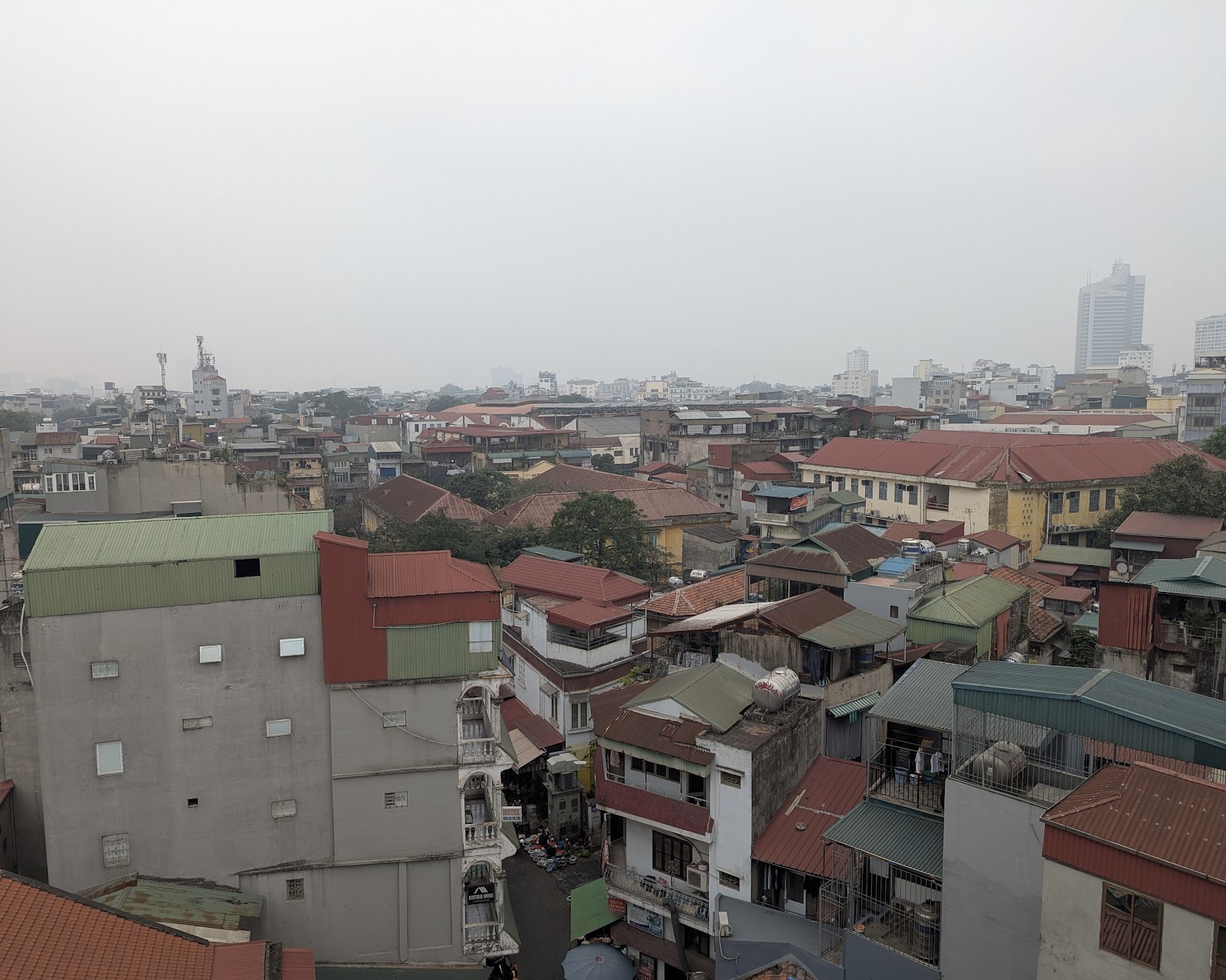 View from roof of hostel