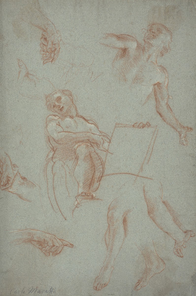 Sheet of Studies with Figures Hands and Feet