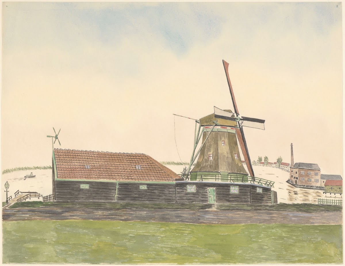 erfmolen De Beer of De Jonge Beer aan de Wormerdijk buitendijks naast het Zuider