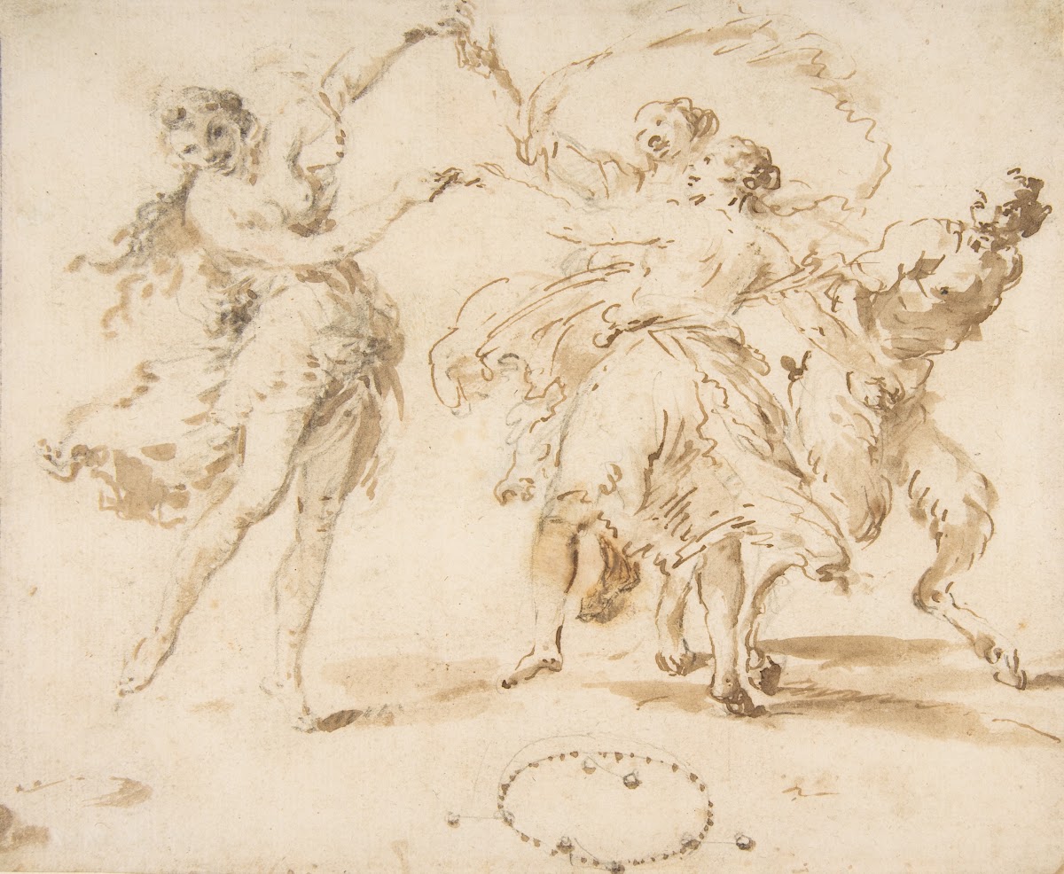 Three Dancing Nymphs and a Satyr 170288
