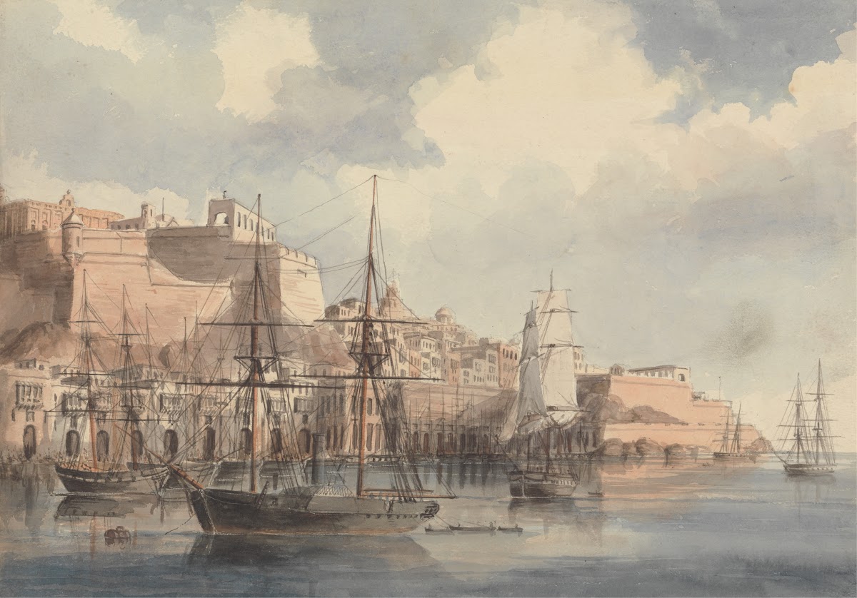 View at Malta ca 1849