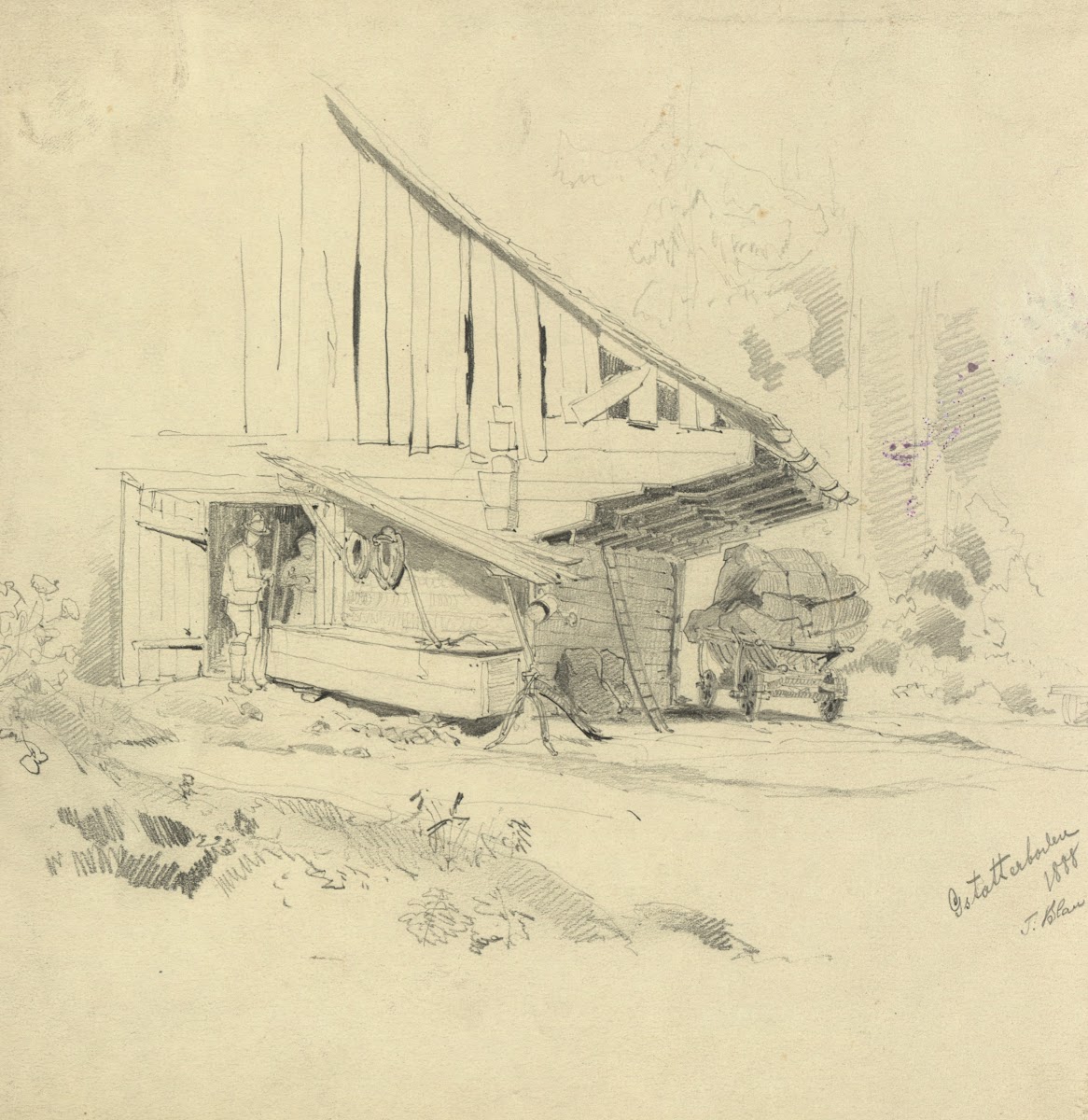Bauernhaus in Gstatterboden 1888