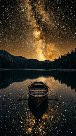 Rowboat Under Golden Starlight