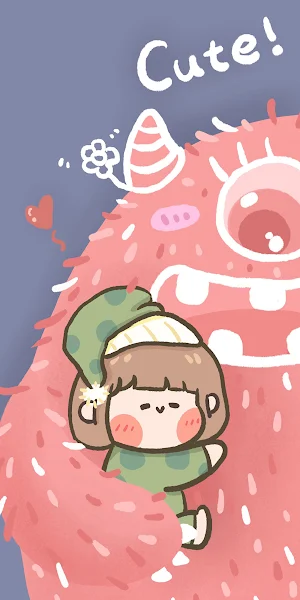 Illustration, Monster, Kawaii, Girl Full HD iPhone Wallpaper Background