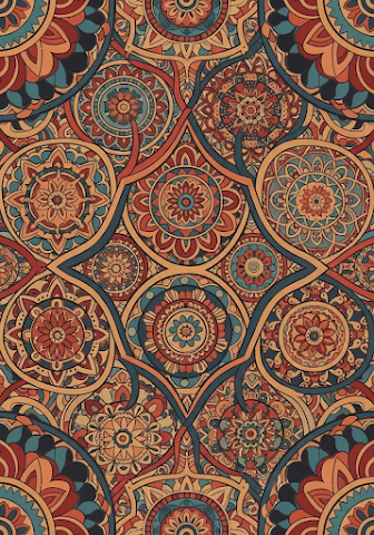 Bohemian Mandala Pattern Background