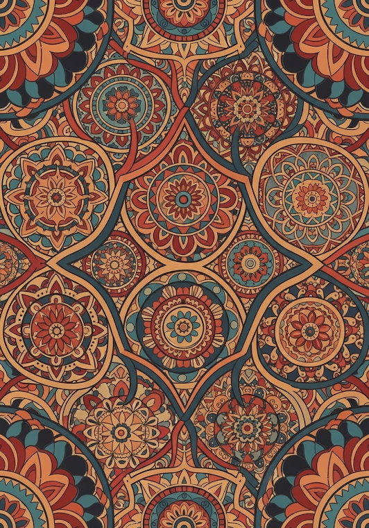Bohemian Mandala Pattern Background