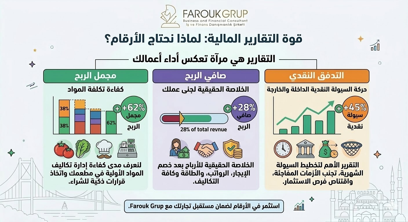 قوة التقارير المالية