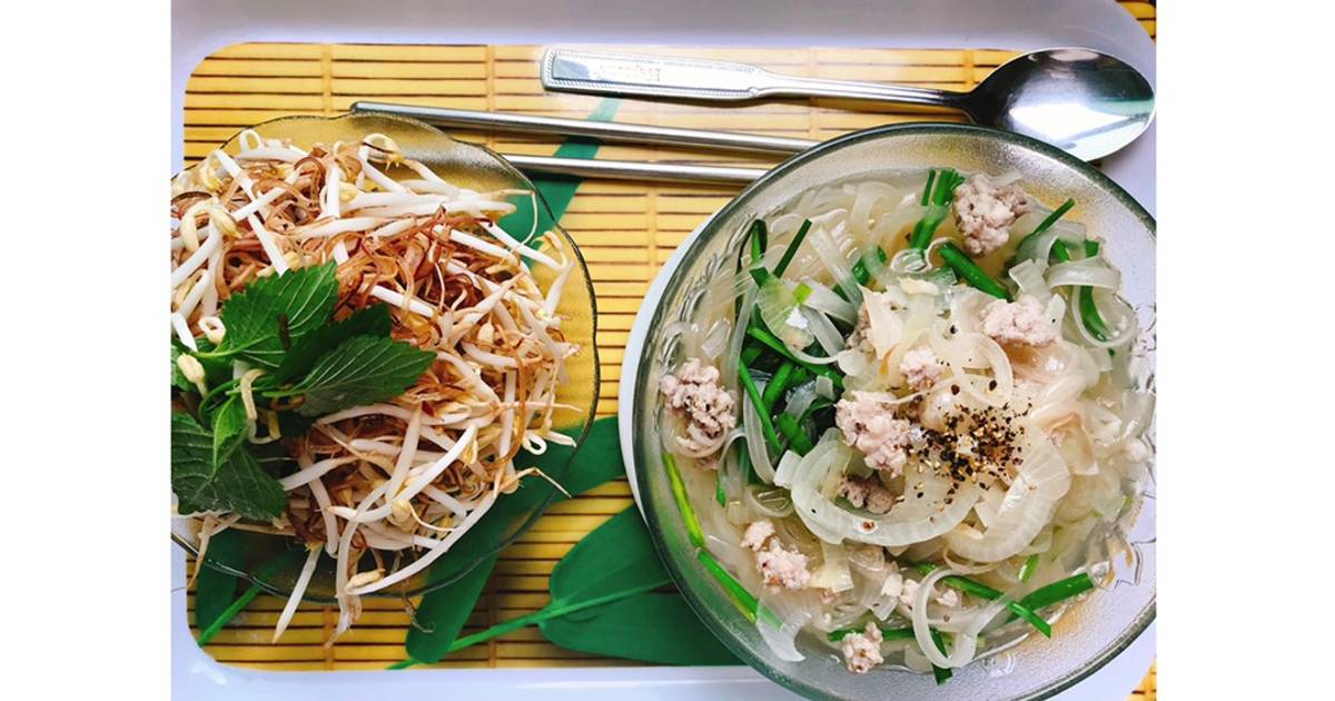 HỦ TIẾU THỊT XAY 🍖 ft RAU CHUỐI 🥬